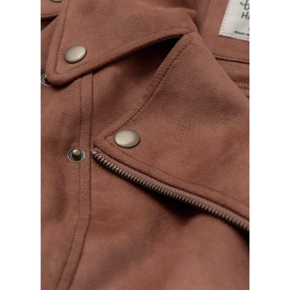 NWT Matilda Jane Girl's Faux Suede Moto Jacket Size 16 Tween